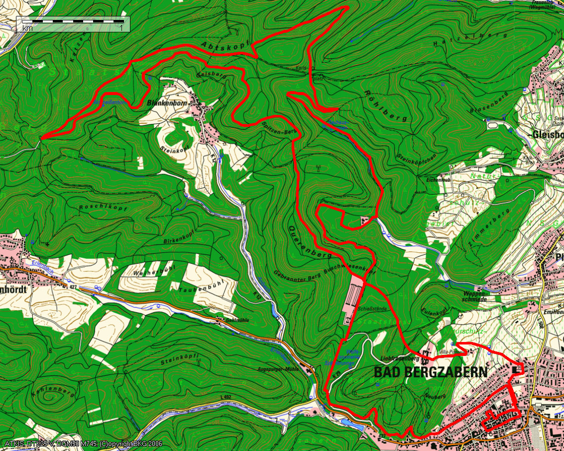 Streckenplan für den MAXI (23,2 km)