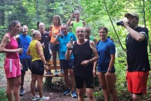 Lauftreff 14.7.26 Pause an Bernhard`s Waldtränke 2.
